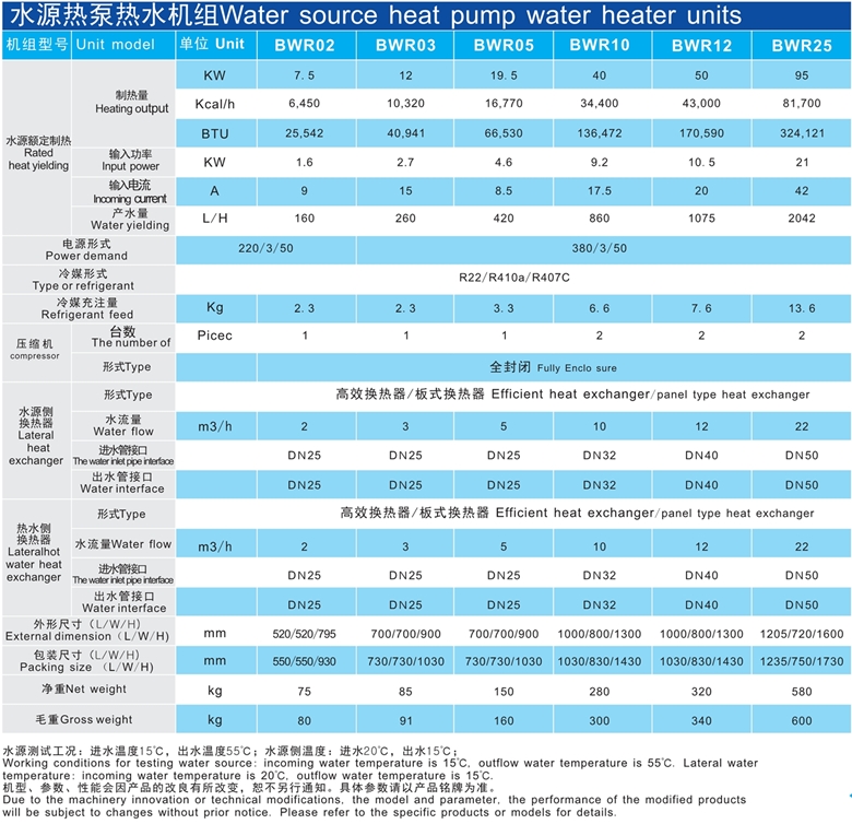 水地源热泵热水机